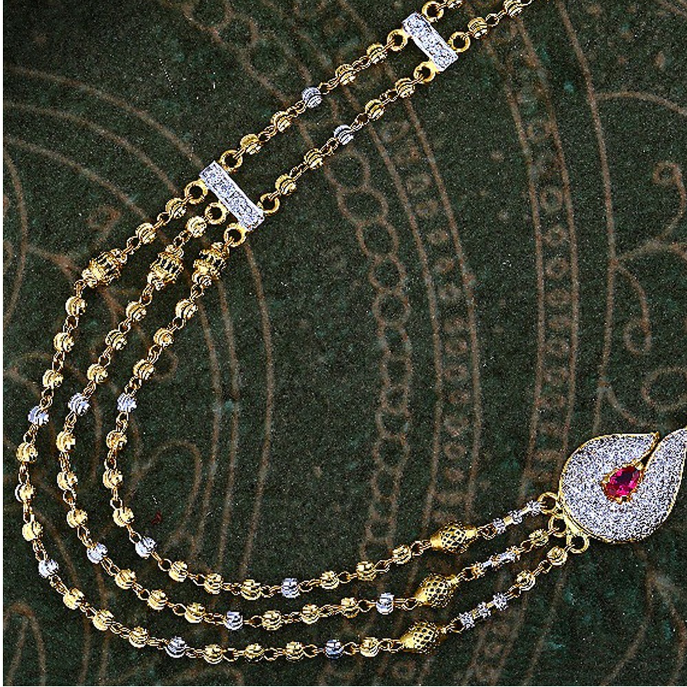 916 Gold Designer 3 Layer Mala MAG4324