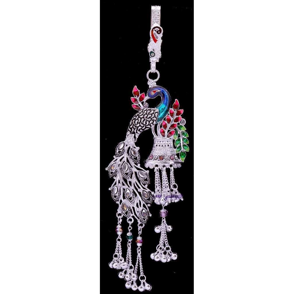 Peacock Design Fancy Silver Kamarband