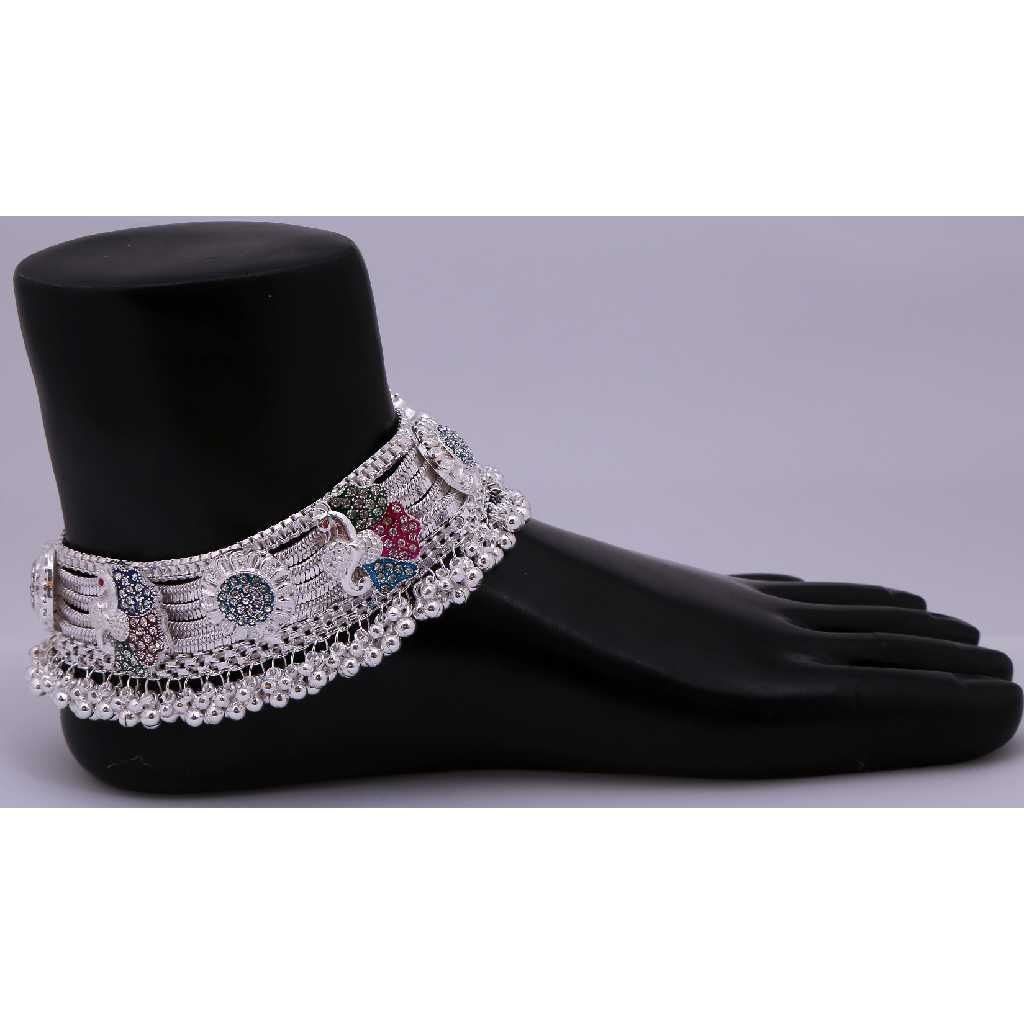 Indian Traditional Fancy Silver Payal