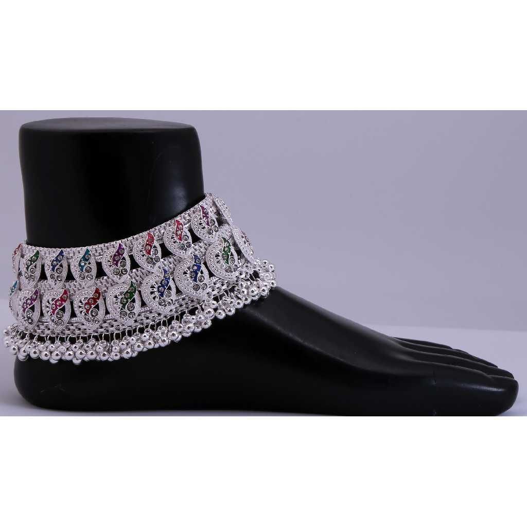 Exclusive Fancy Silver Payal