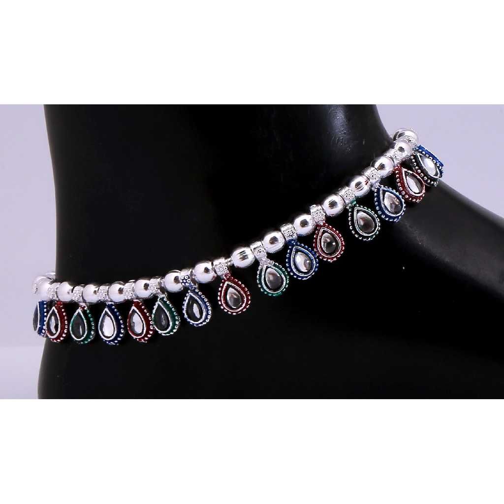 Classic Silver Fancy Ladies payal - Image 2