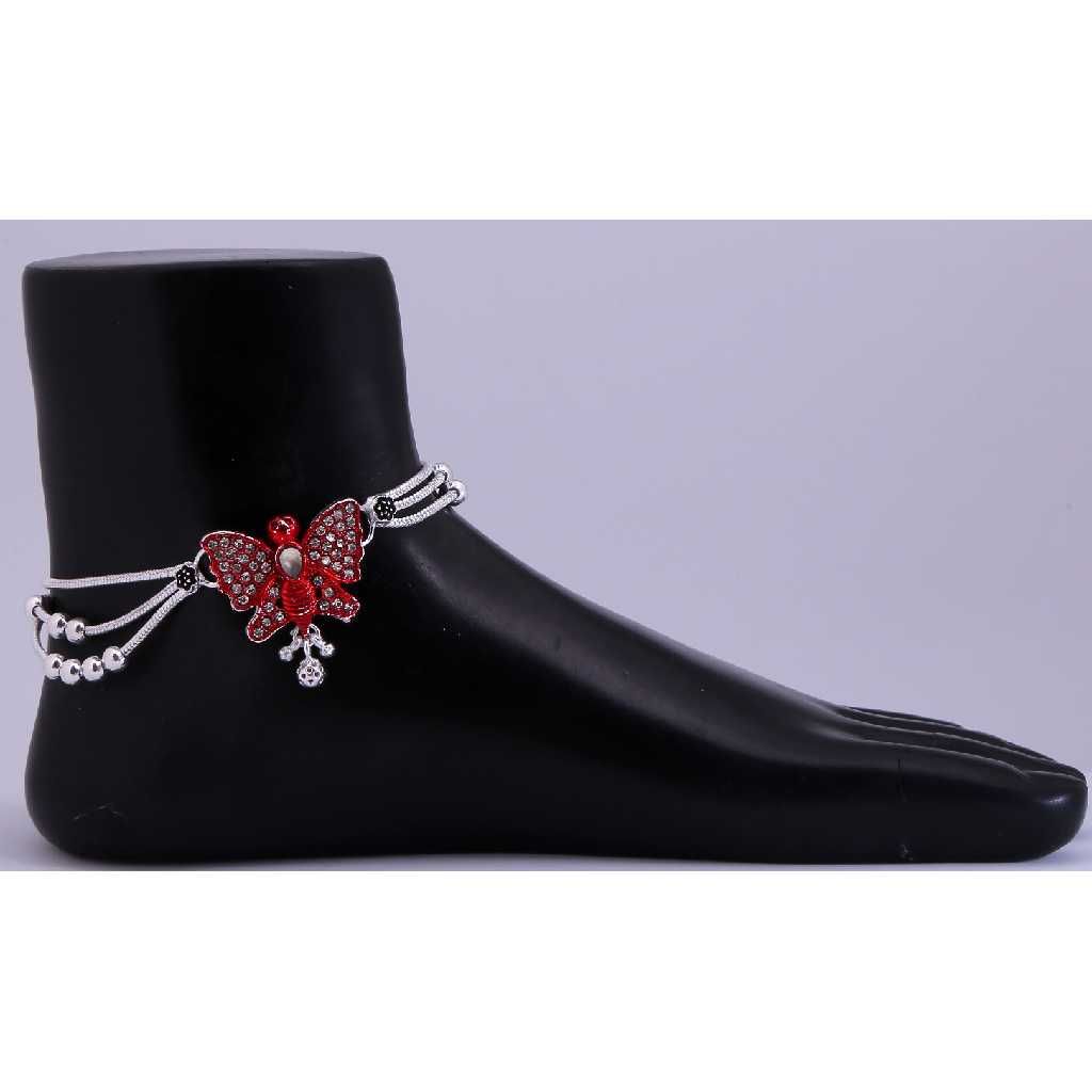 Butterfly Design Silver Payal