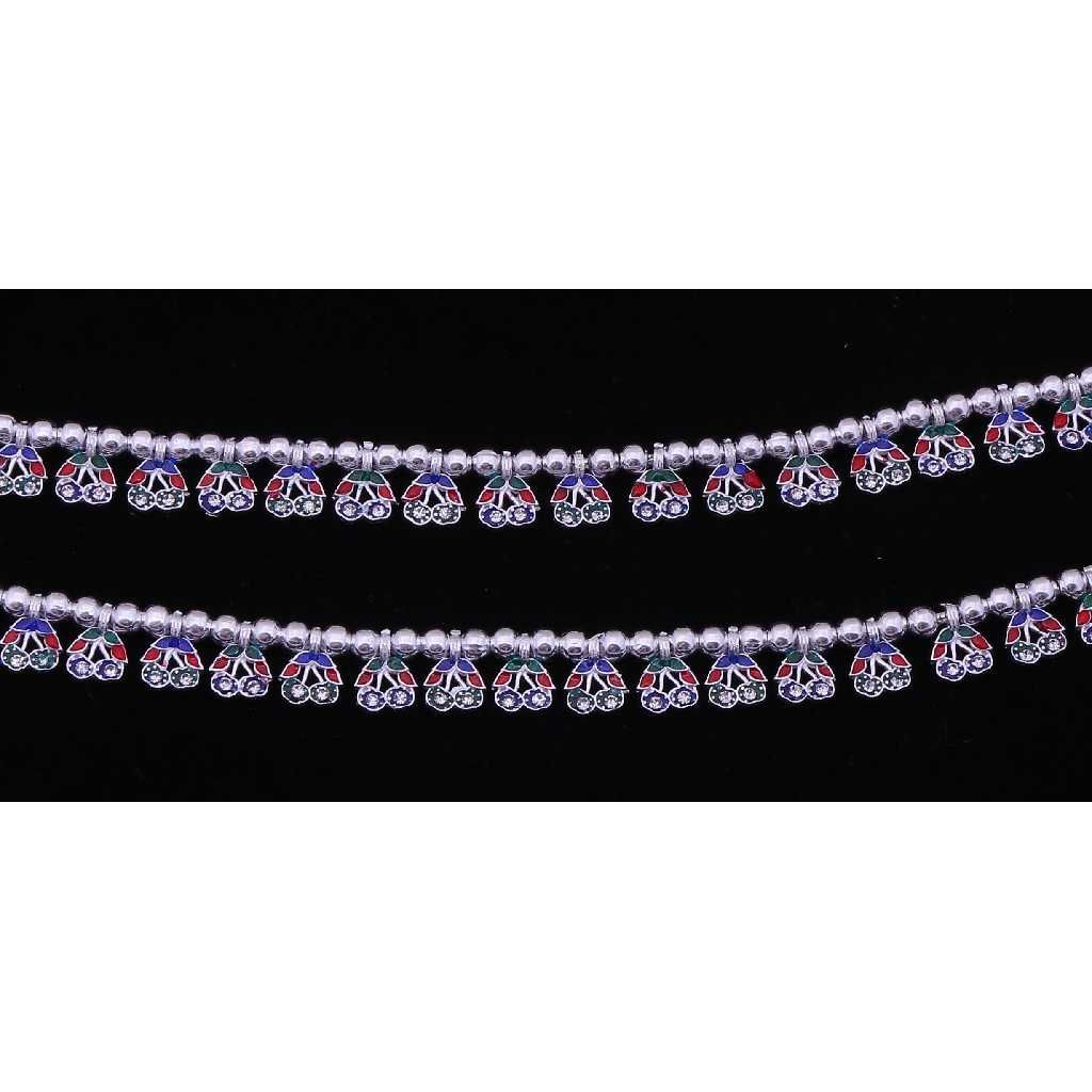Designer Silver fancy Anklet - Image 2