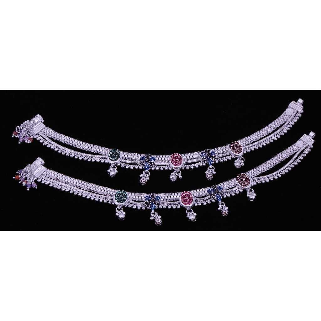 Classic Silver Anklet For Ladies