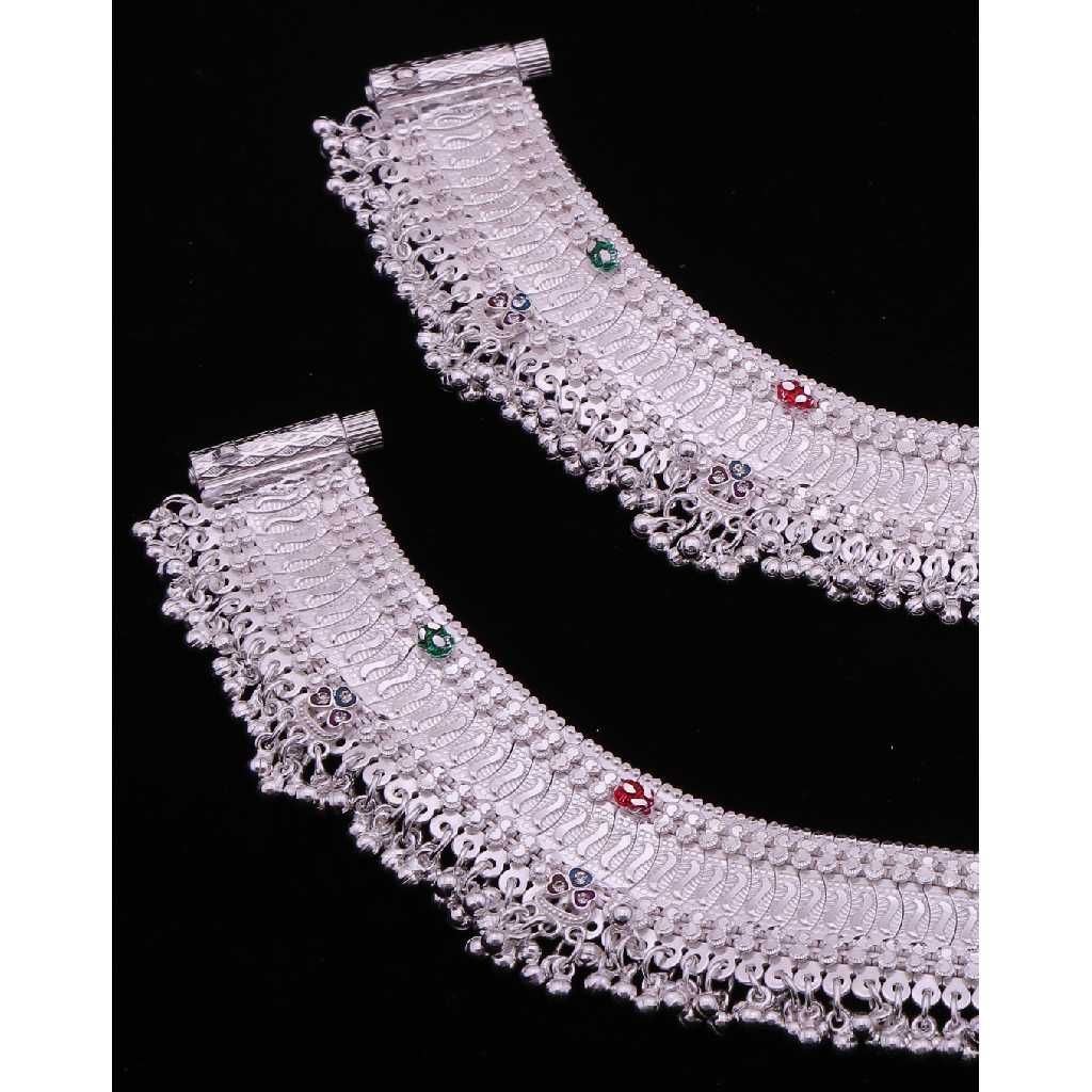 Traditional Silver Fancy Payal - Image 2