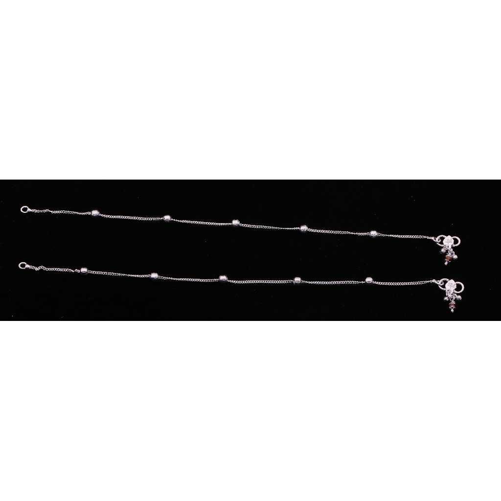 Single Line Silver Beads Payal