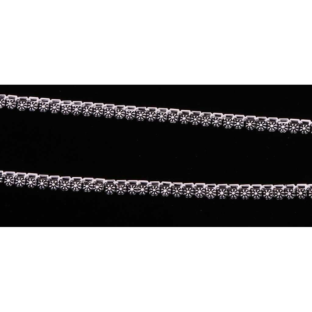Silver Light Weight Antique Payal - Image 2