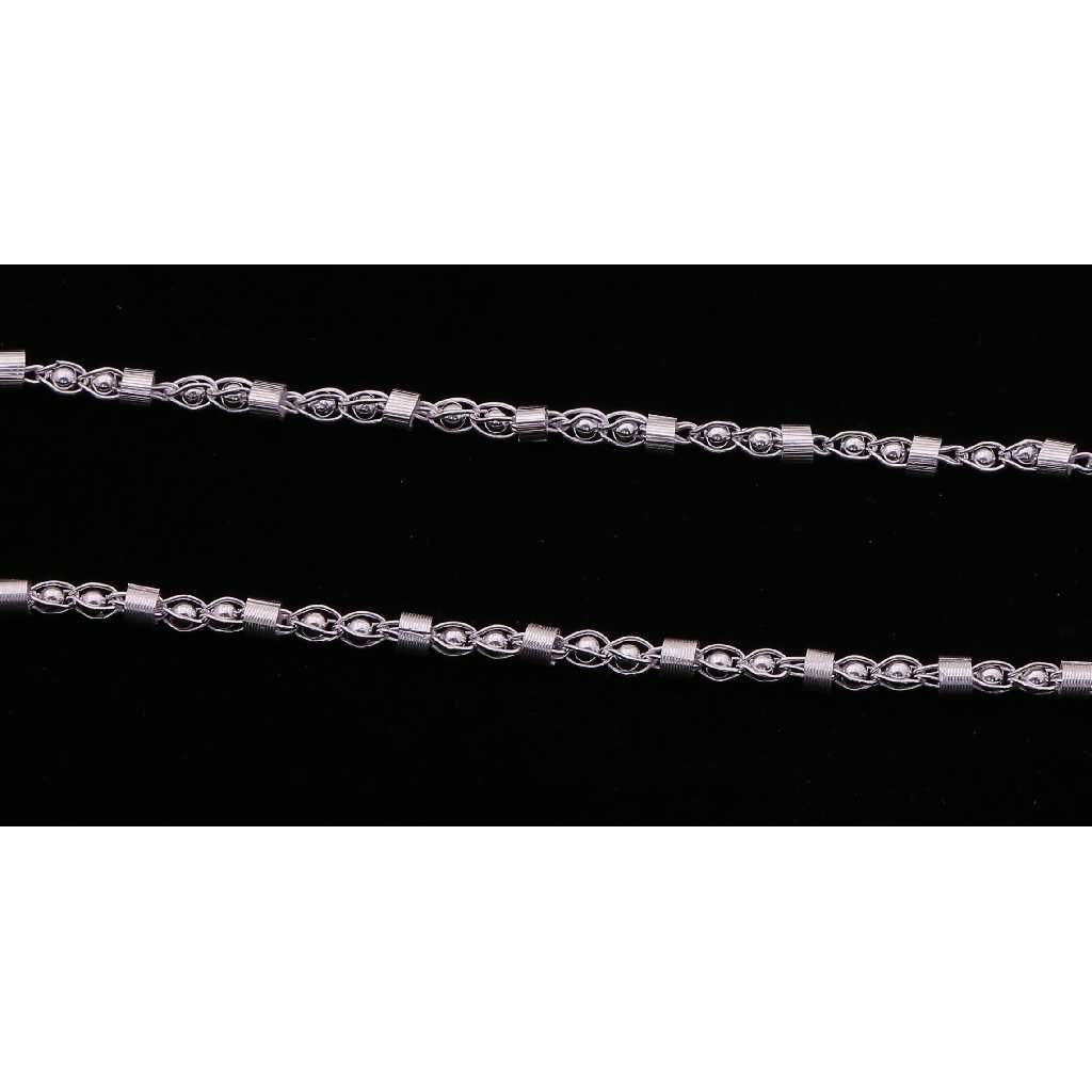 Single Chain Modern Silver Payal - Image 2