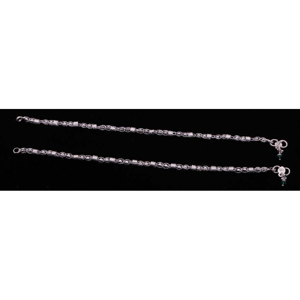 Single Chain Modern Silver Payal