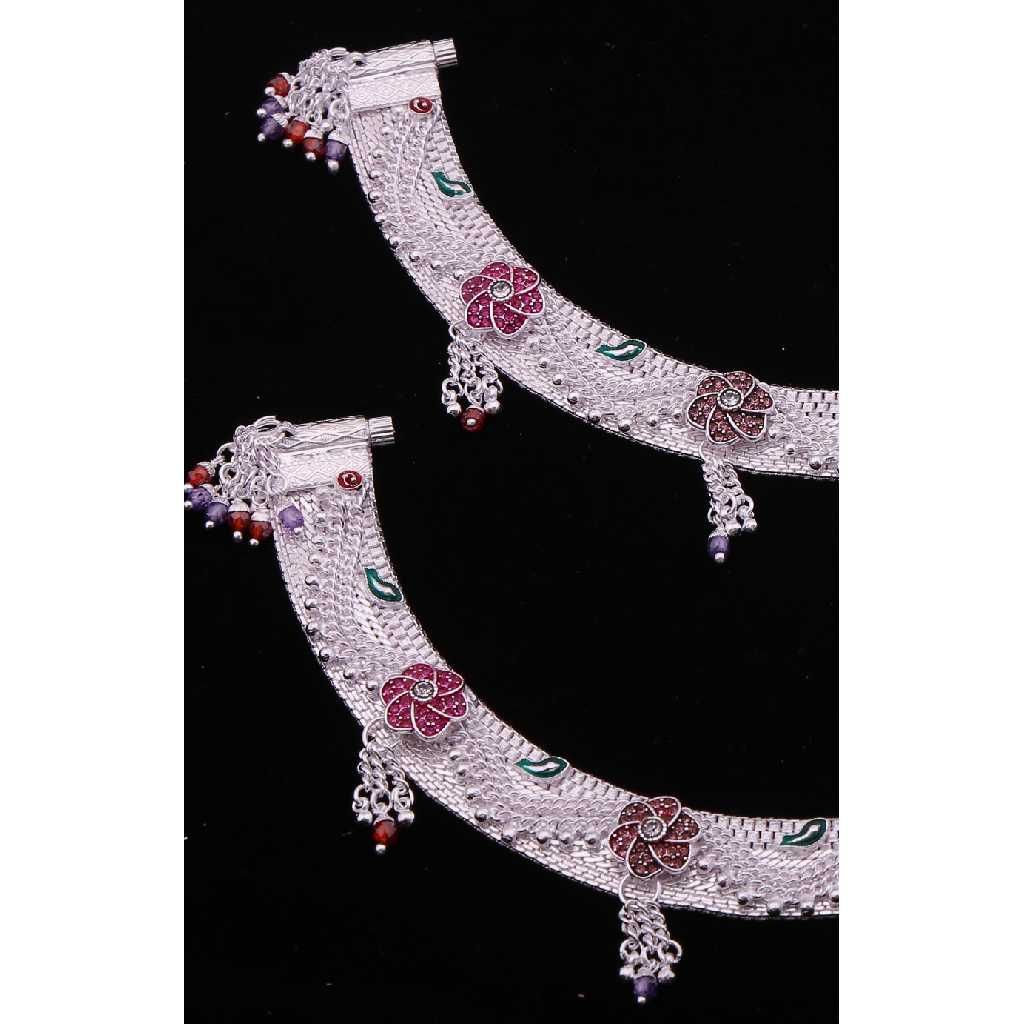 Silver Antique Design Payal - Image 3
