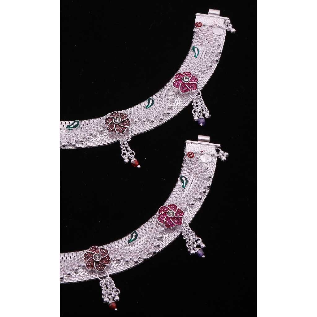 Silver Antique Design Payal - Image 2