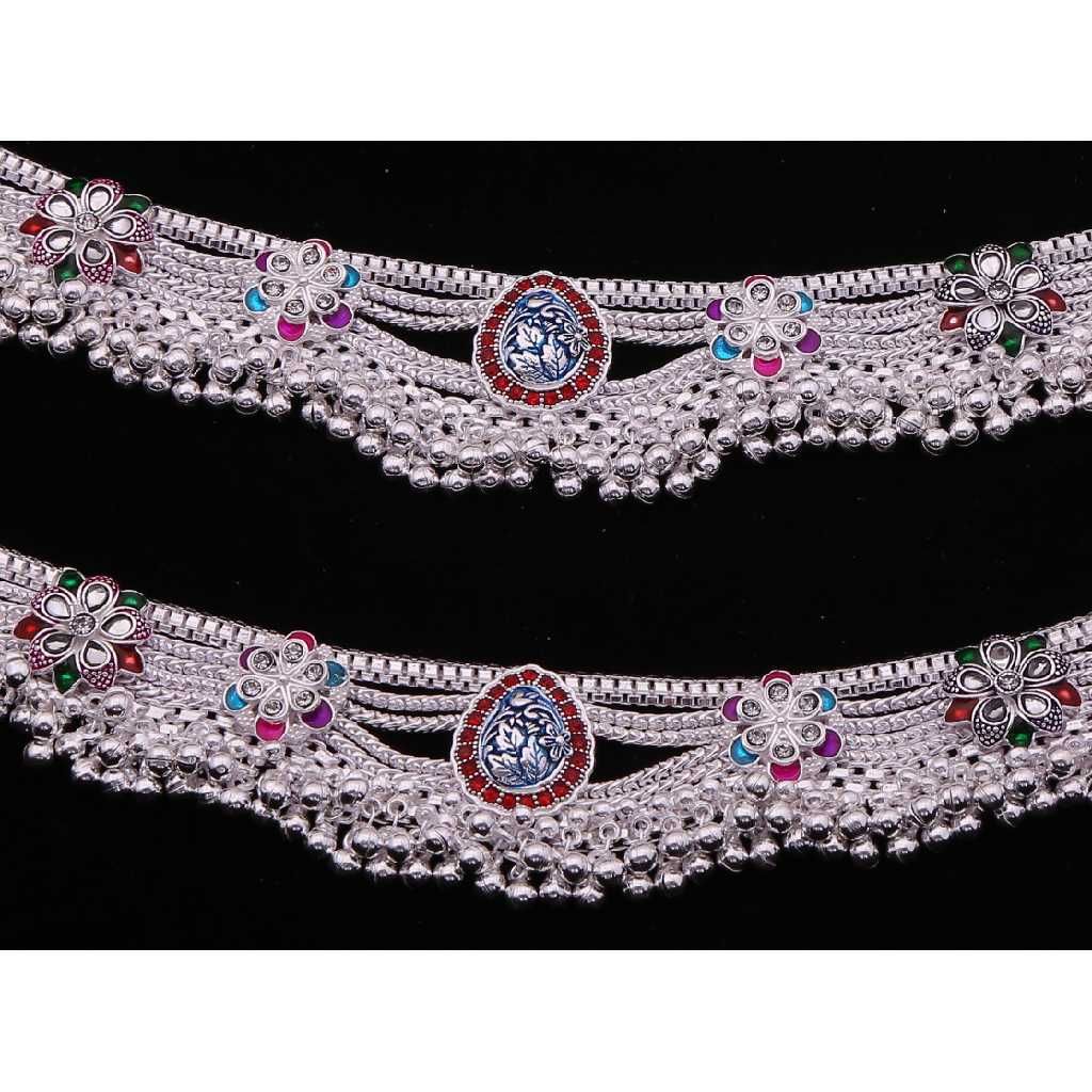 Fancy Silver Designer Payal - Image 2