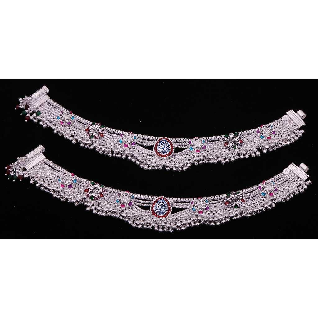 Fancy Silver Designer Payal