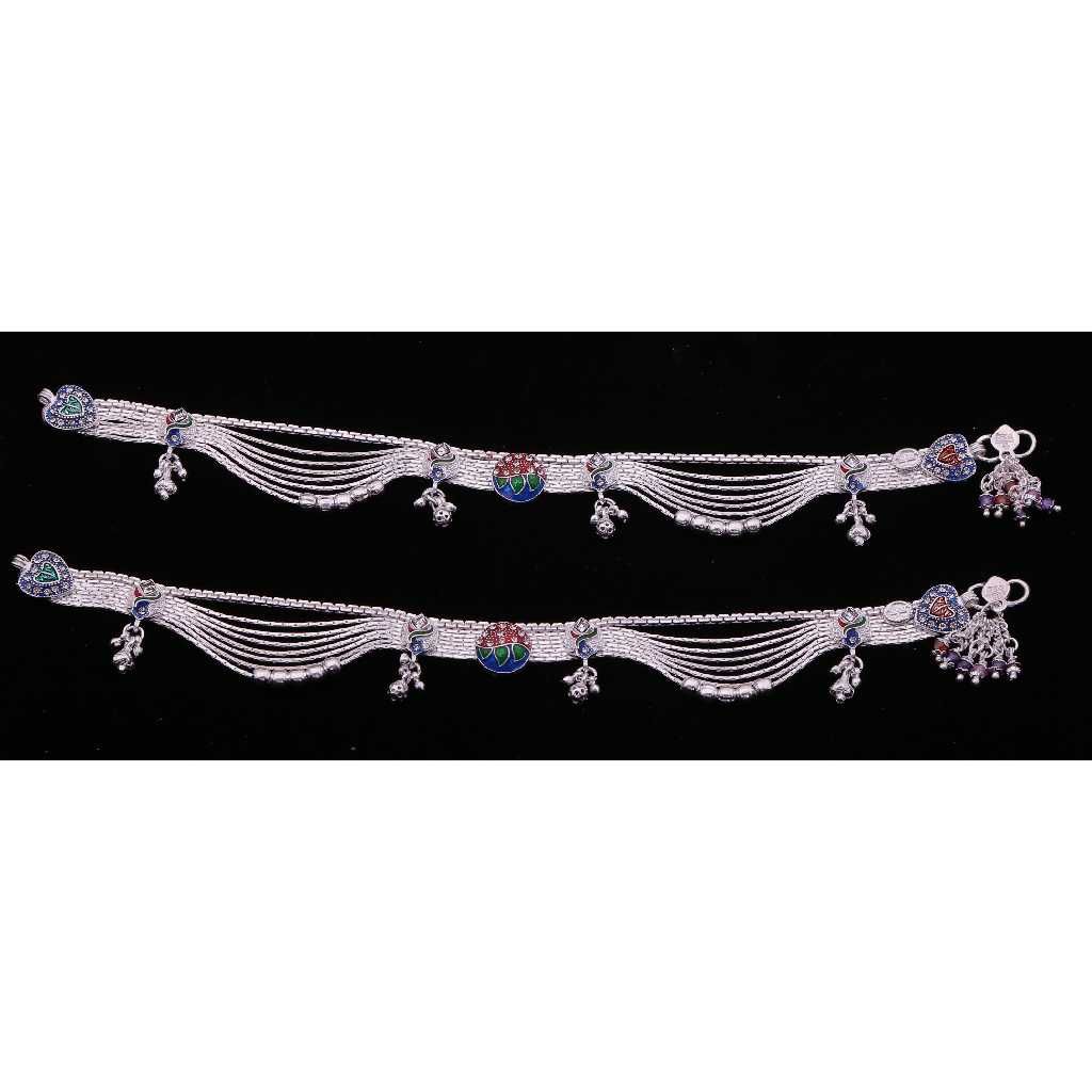 Multi Chain Silver Payal