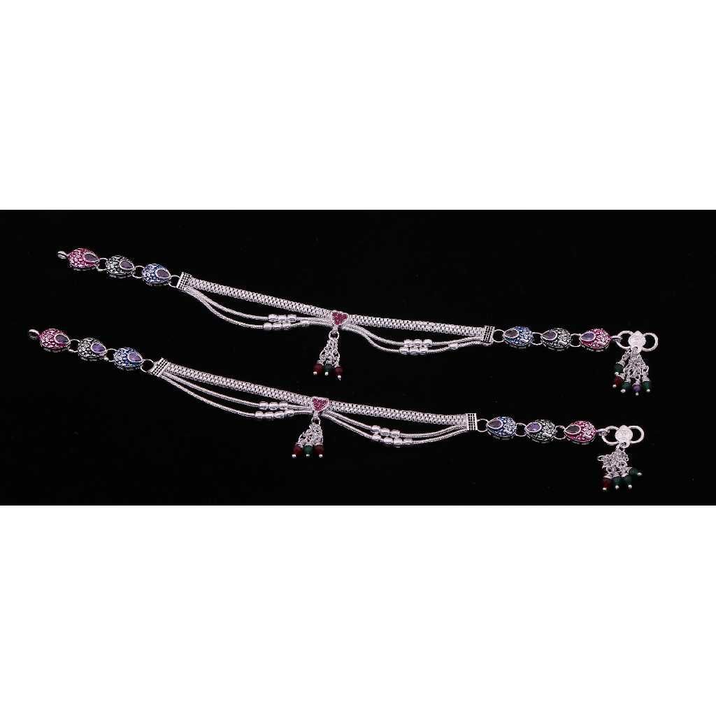 Silver Antique  Payal For Women