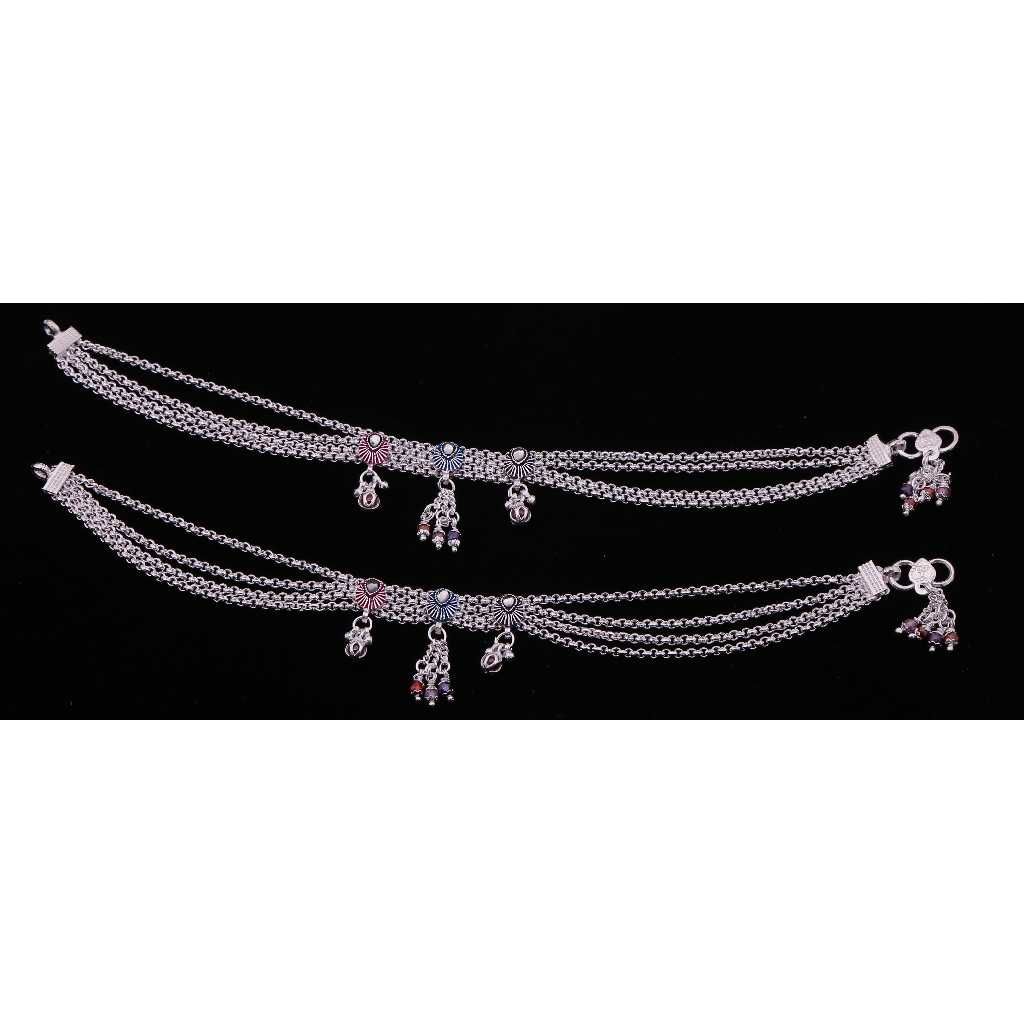 Multi Chain Silver Fancy Payal