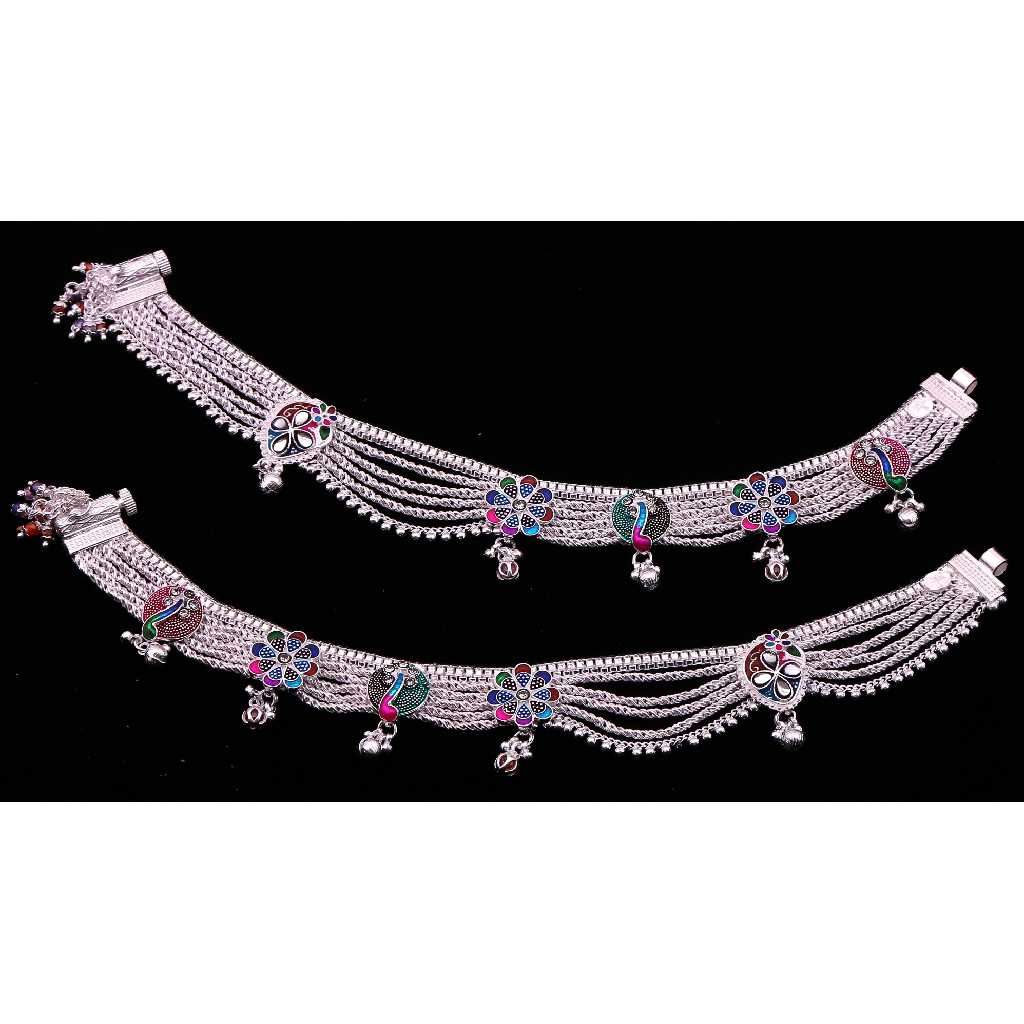 Traditional Fancy Silver Payal