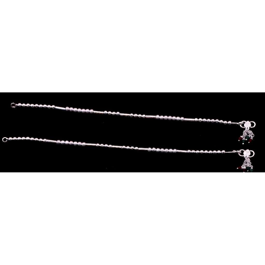 Silver Beads Payal For Ladies