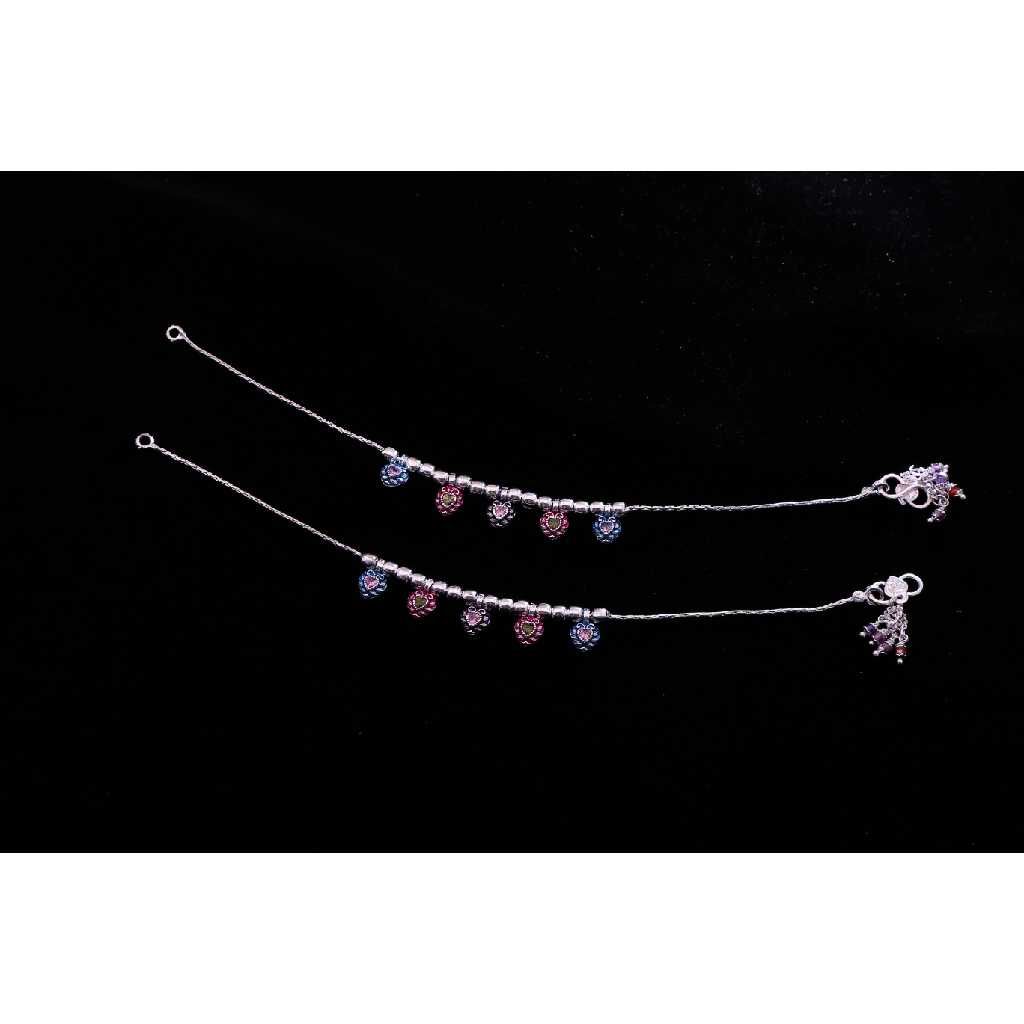 Delicate Silver Beads Ball Ladies Payal