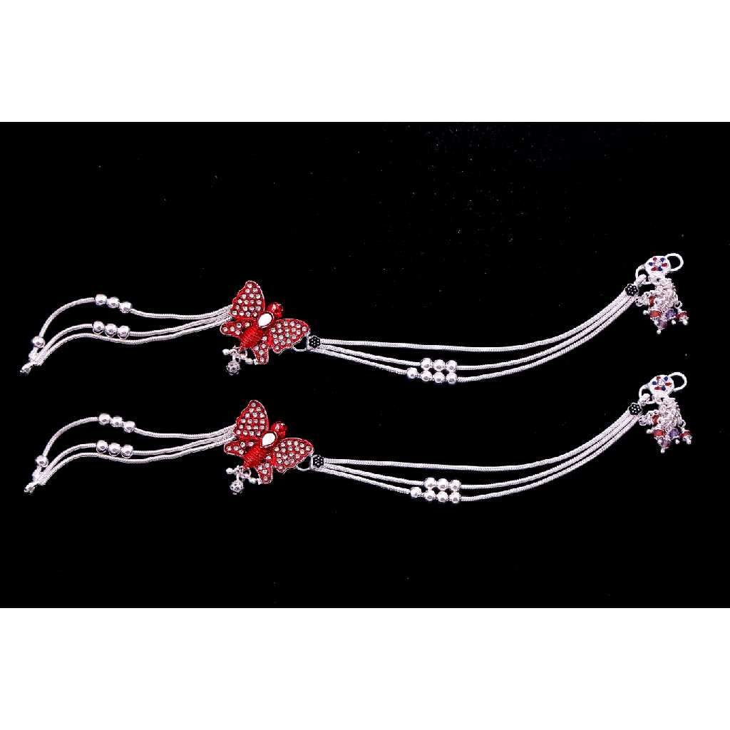 Silver Fancy Butterfly Design Payal