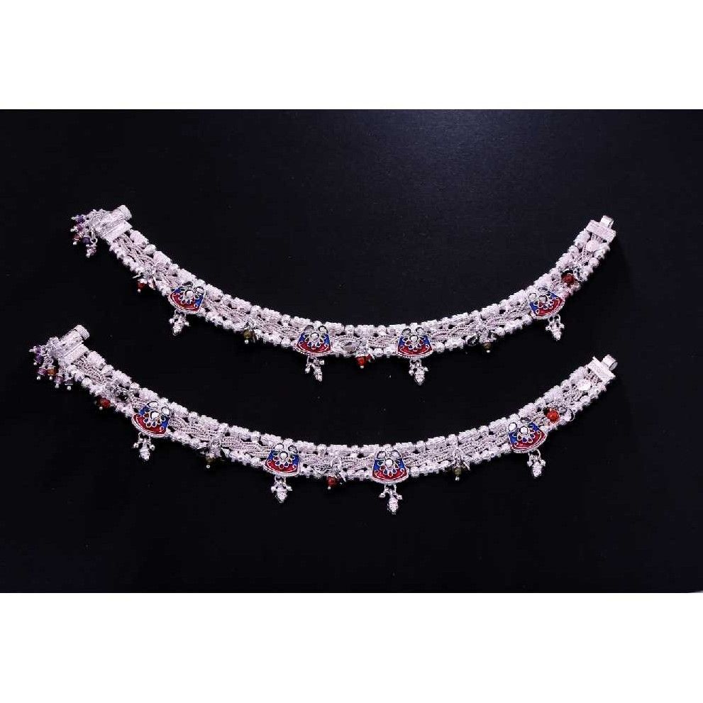 Silver Antique Designer Women  Payal