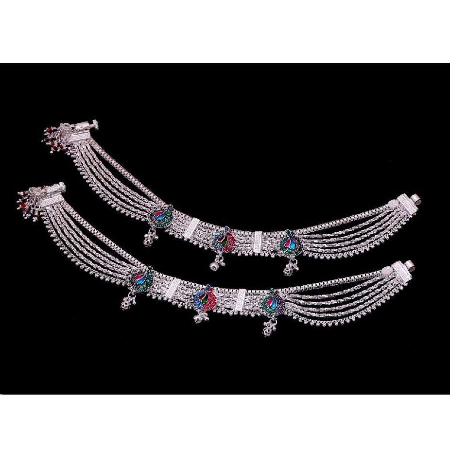 Modern Silver Fancy Anklet For Women