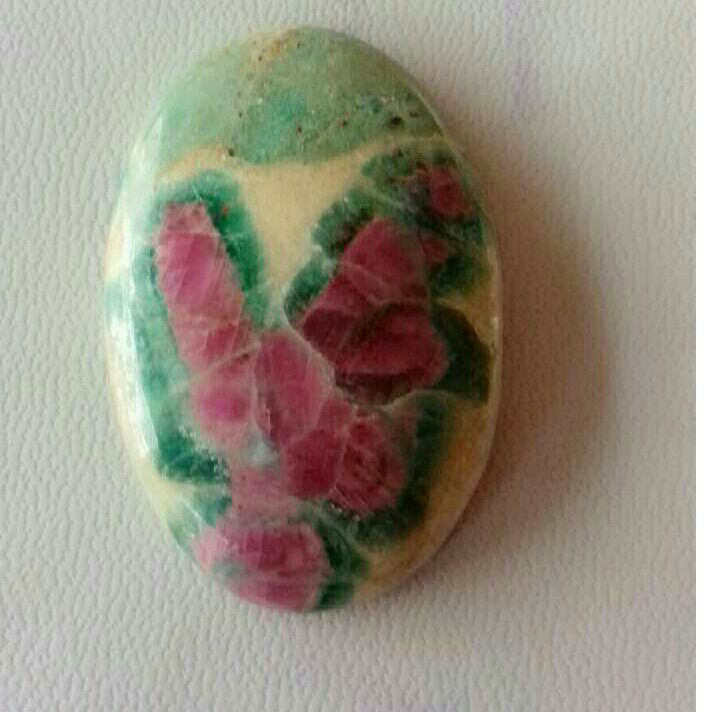 74ct oval multicolored ruby-manek