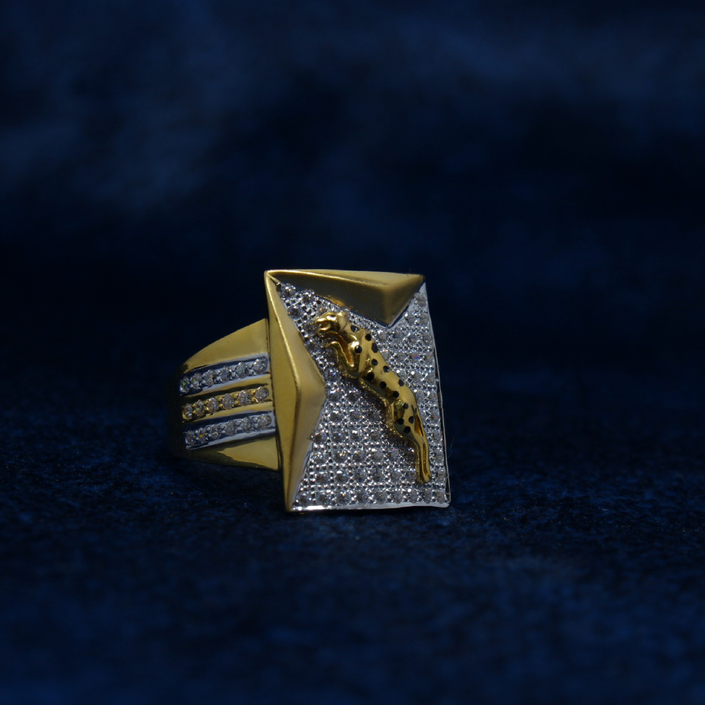 22KT Hallmarked Stunning Jaguar Ring For Men