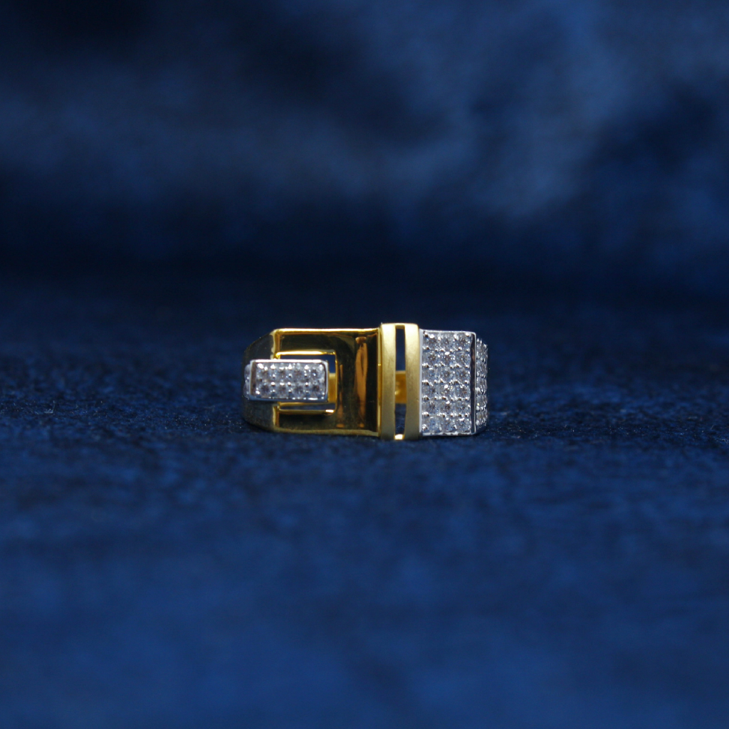 22KT Hallmarked Designer Ring For Men - Image 4