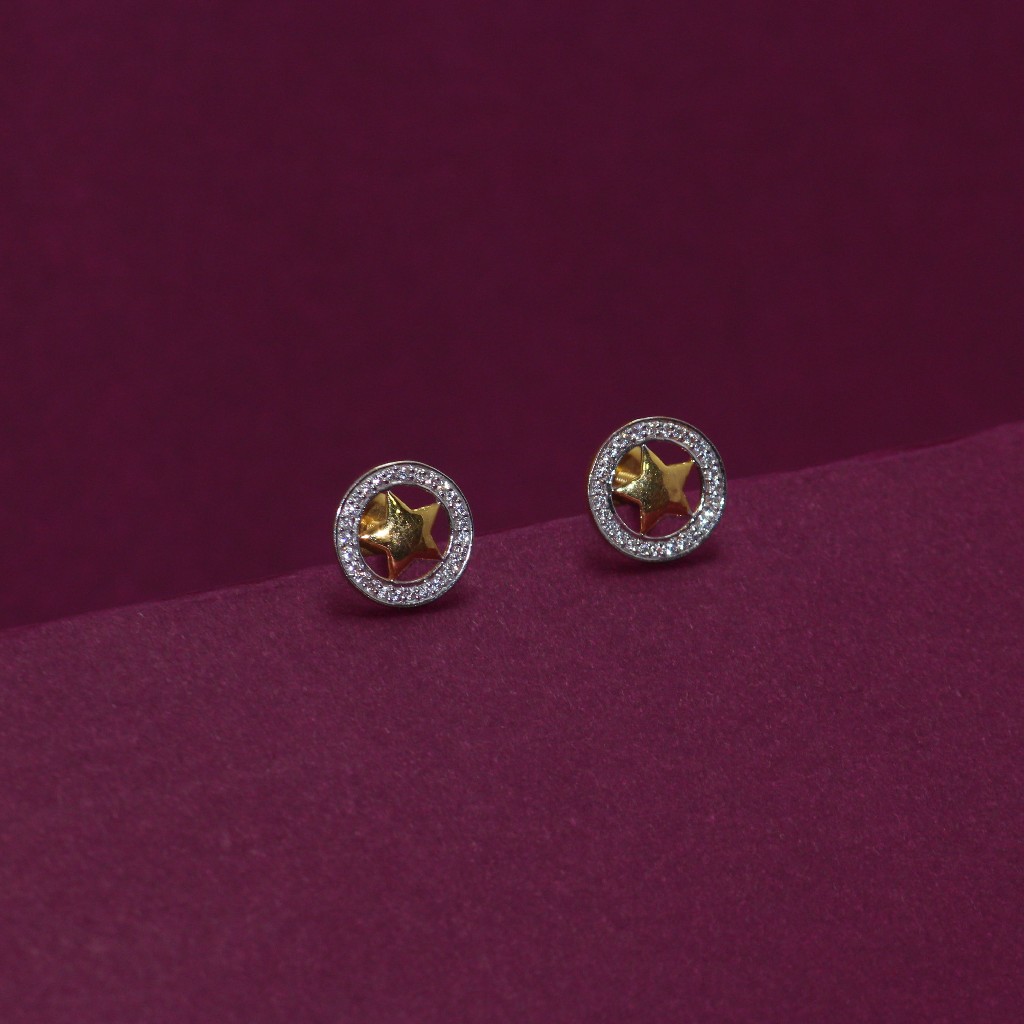 22KT Hallmarked Star Earring
