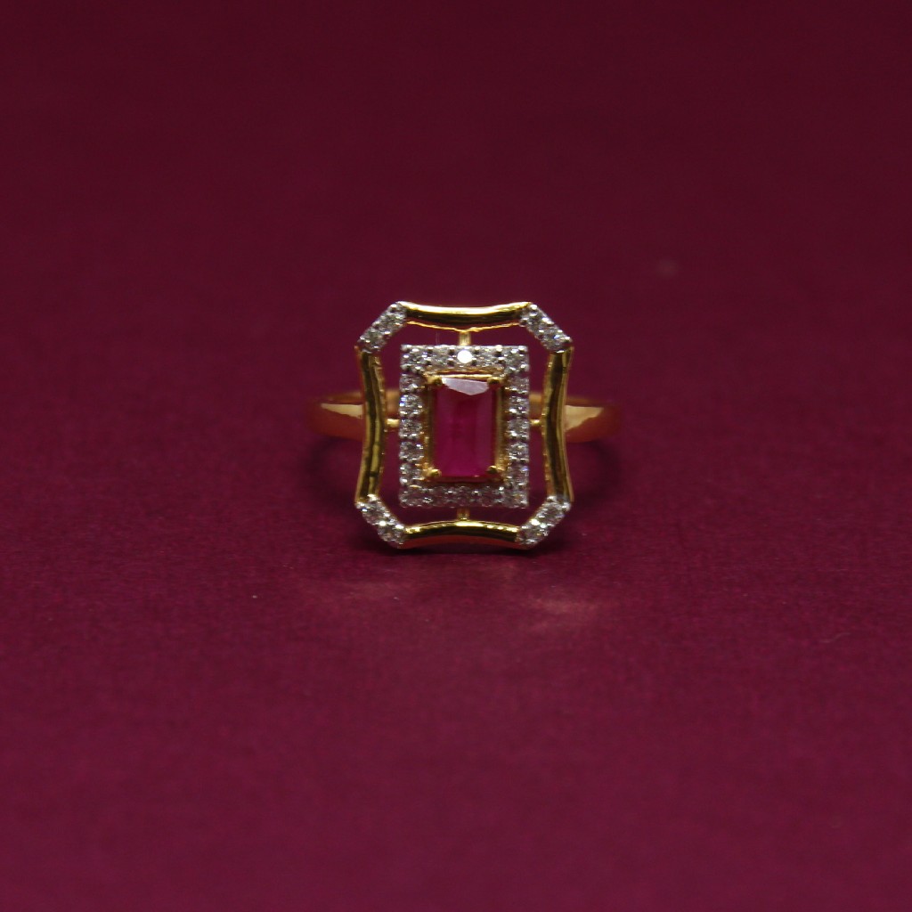 916 hallmarked color stone ladies ring