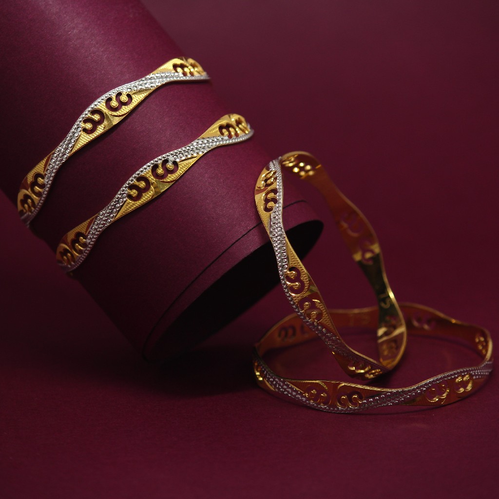 916 Hallmarked Classic 4 Bangles Set