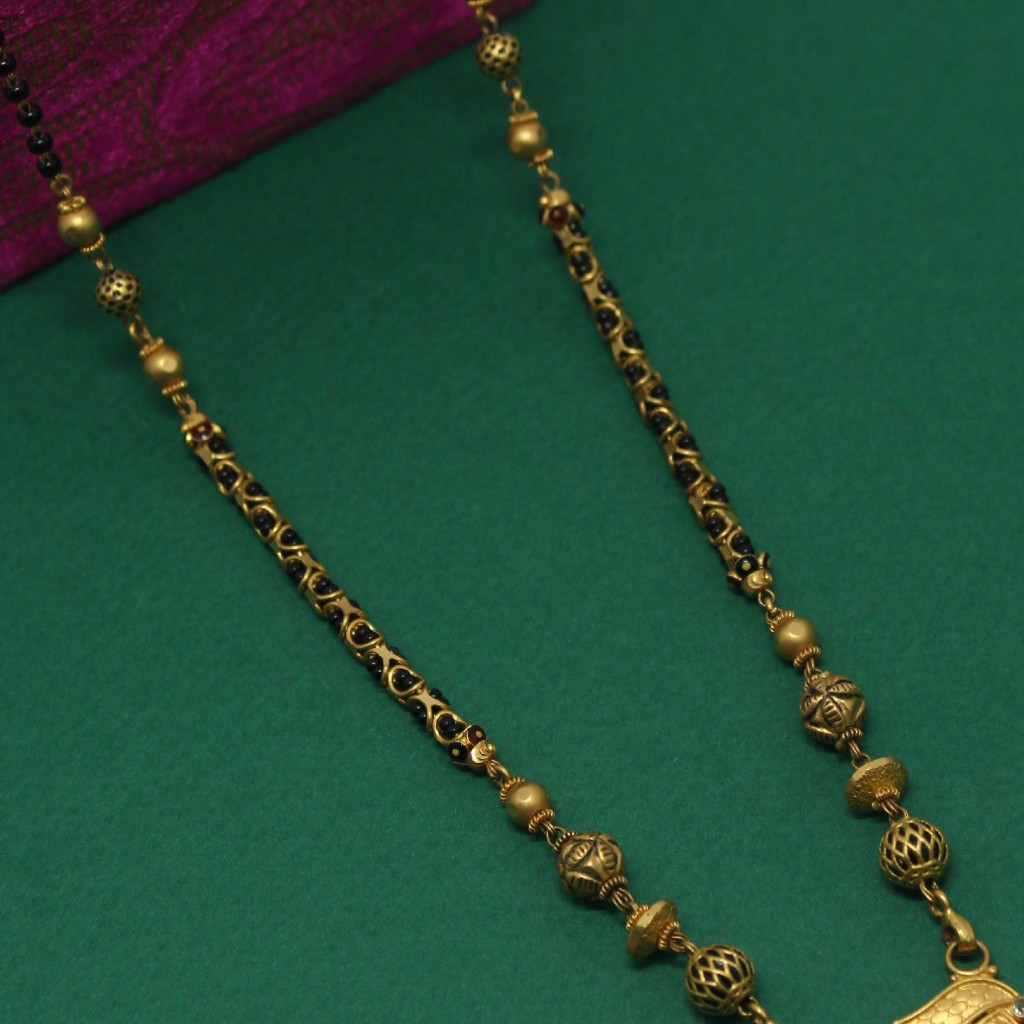 916 Hallmarked Antique Look Mangalsutra - Image 3
