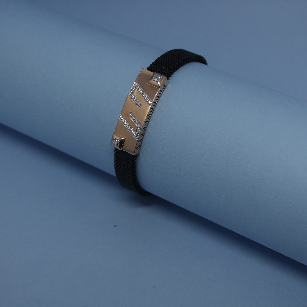 18KT Rose Gold CZ Chain Bracelet