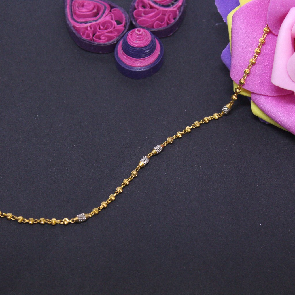 22K Hallmarked Light Weight Bracelet For Women