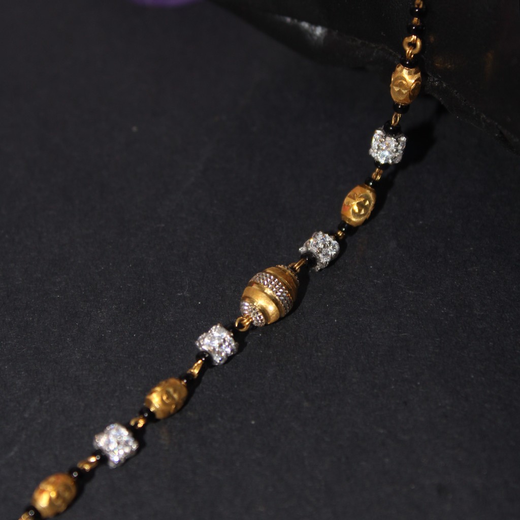 22K Hallmarked Trendy Mangalsutra Bracelet For Women - Image 2