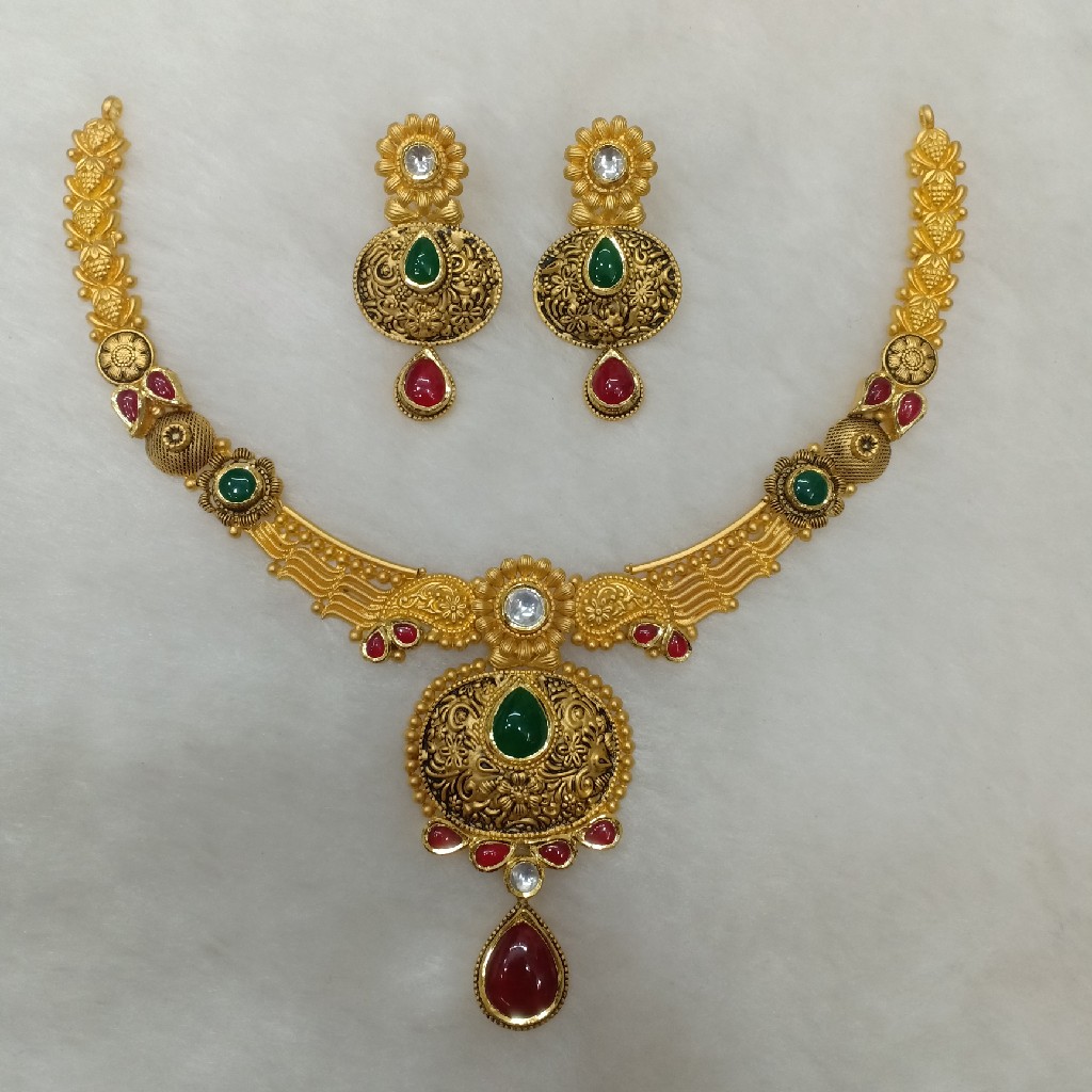 22k antique necklace set