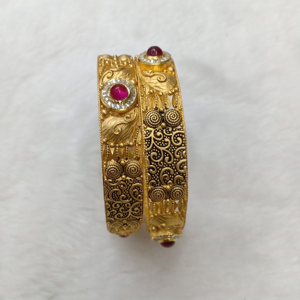 antique jadau bangle - Image 3