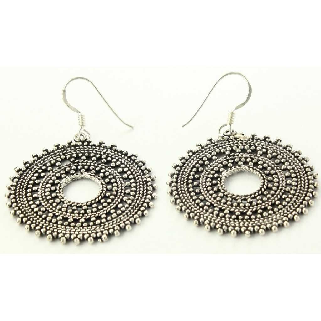 925 Oxidise Silver Earrings