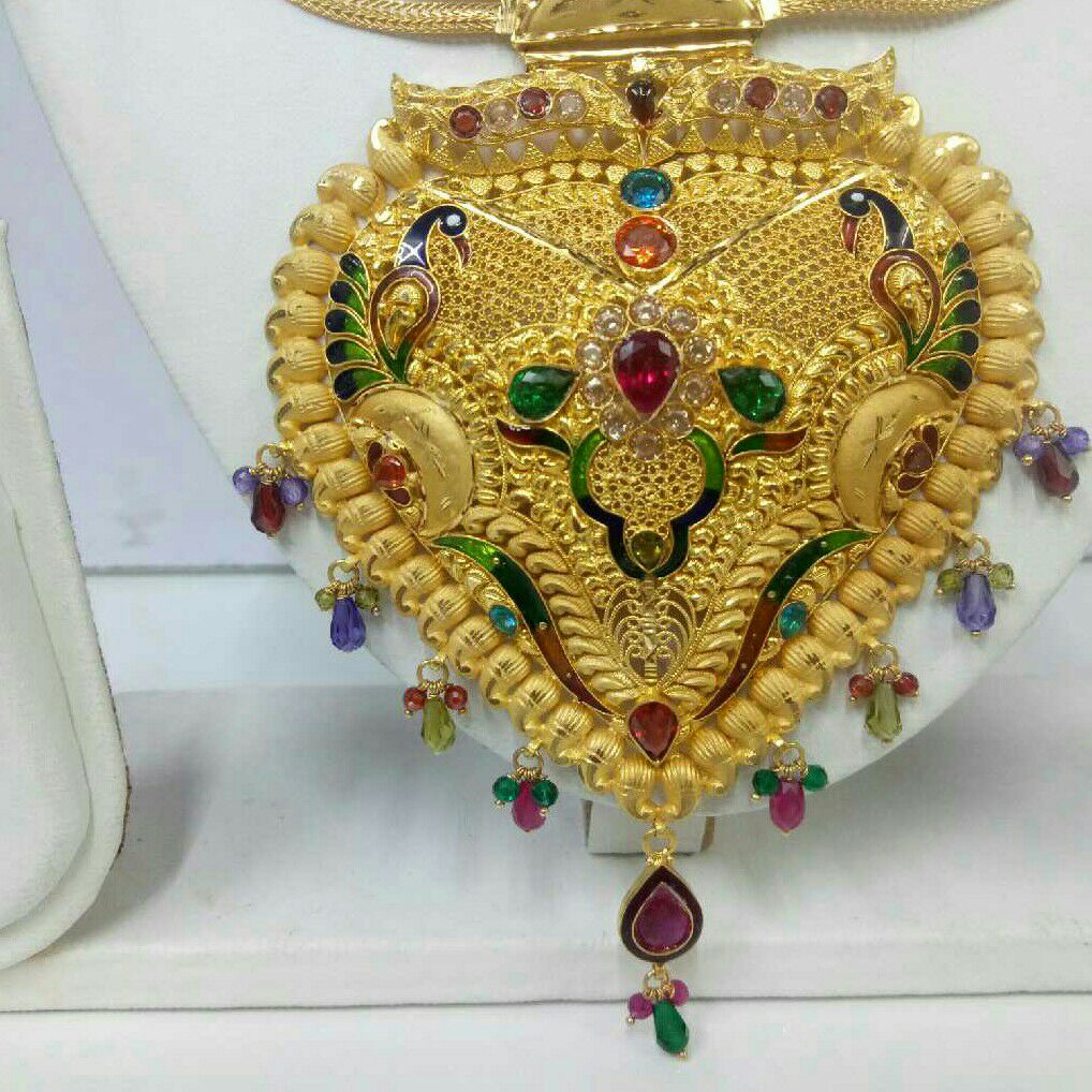 22KT Colored Stone Rabari Sutli