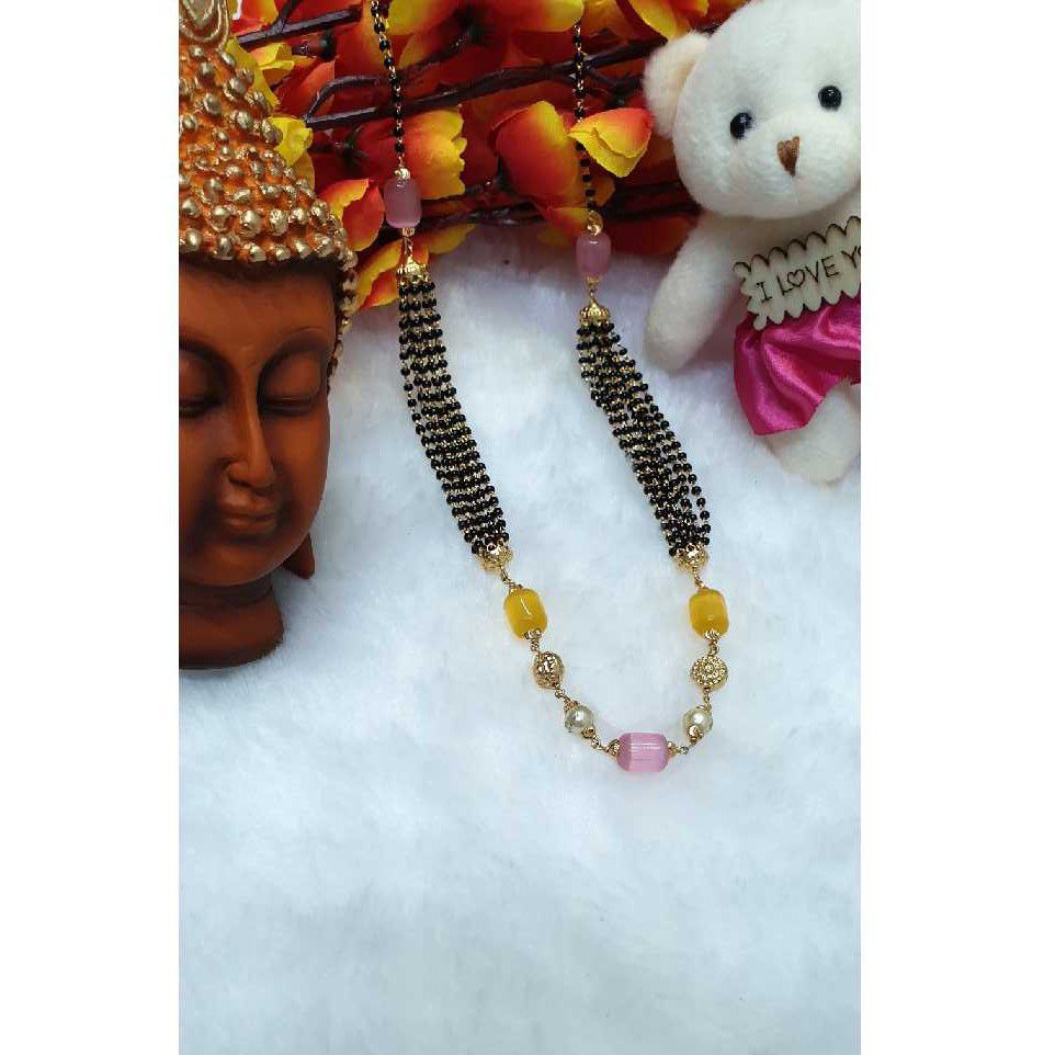 916 Gold Designer Beaded Dokiya Mangalsutra