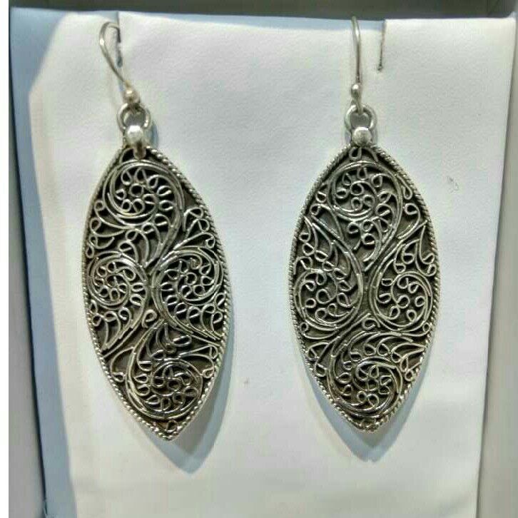 925 Oxidise Silver Earring