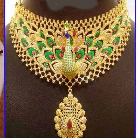 Meenakari Peacock Style Fancy Necklace Set