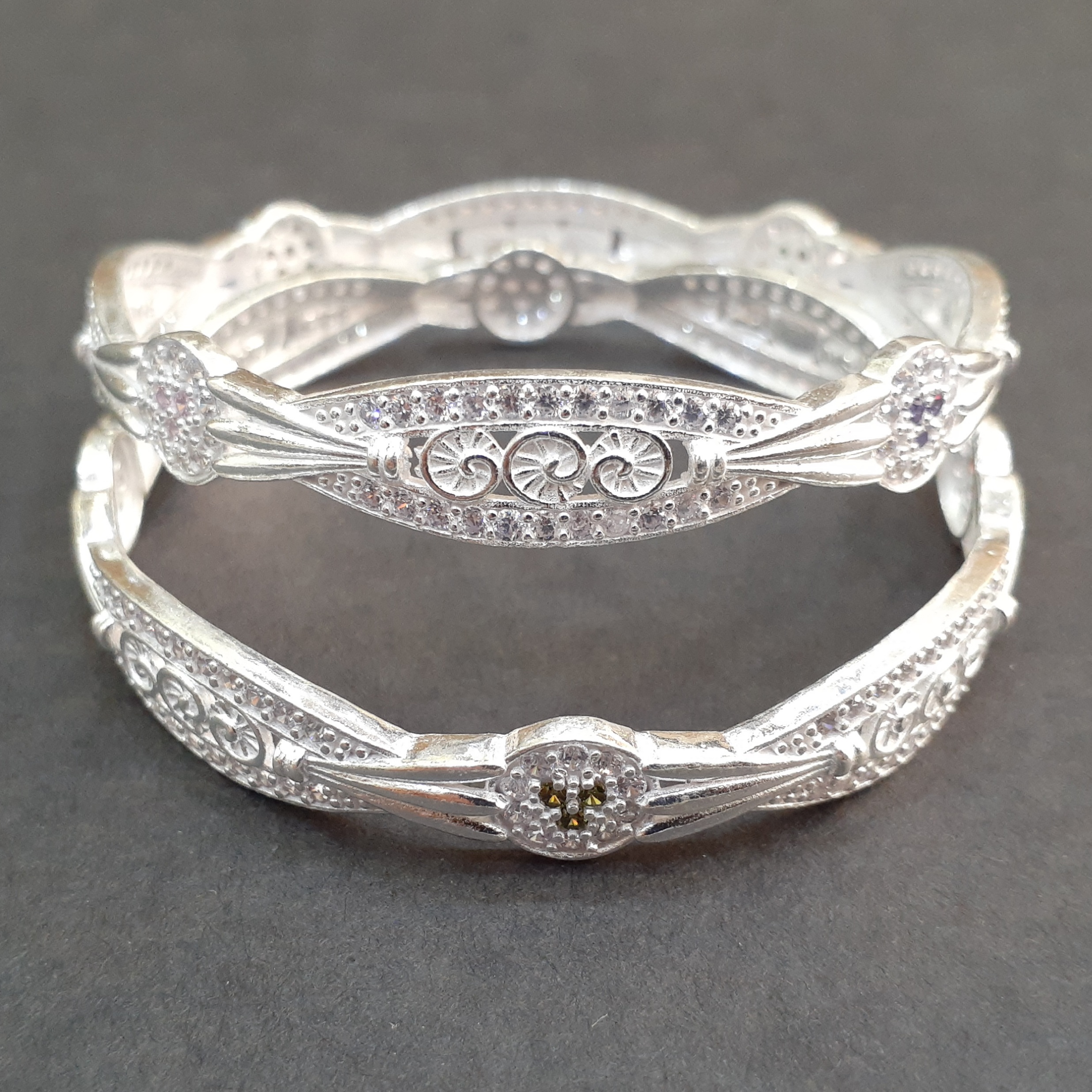 925 Vacuum micro silver bangles