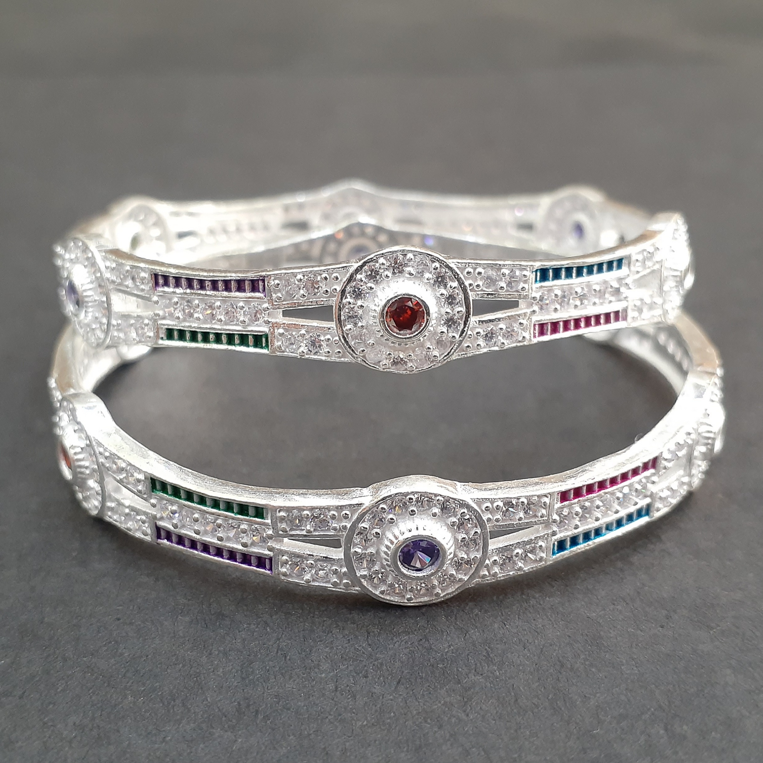 Sterling Silver micro stone Bangle