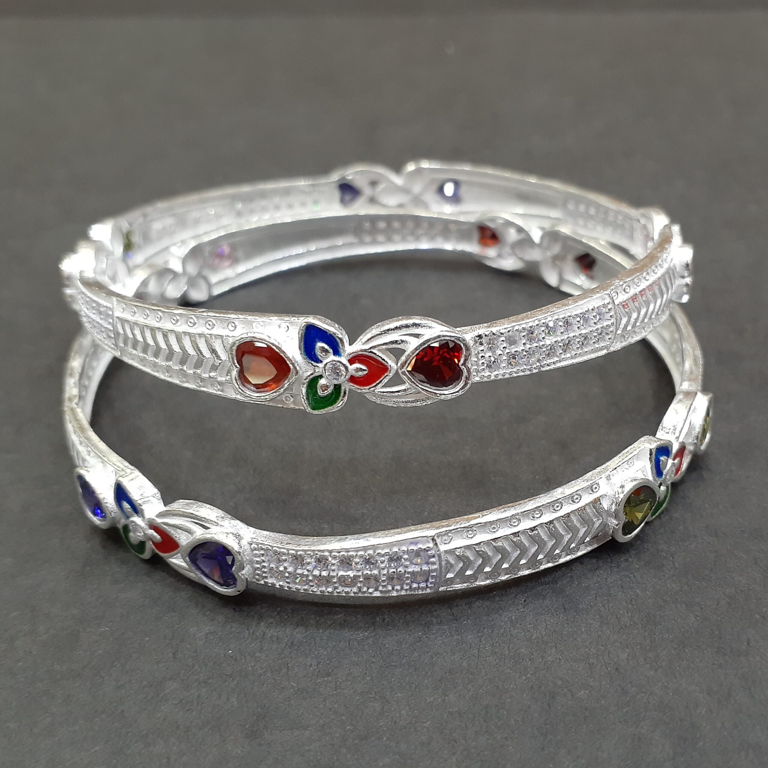 925 light weight fancy silver bangle