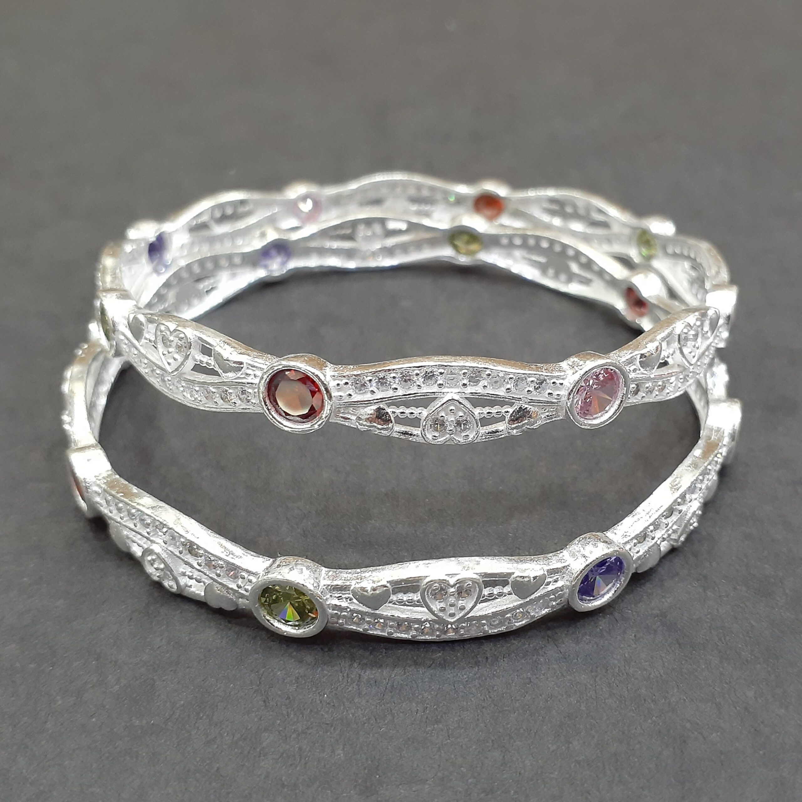 925 fancy silver traditional bangles