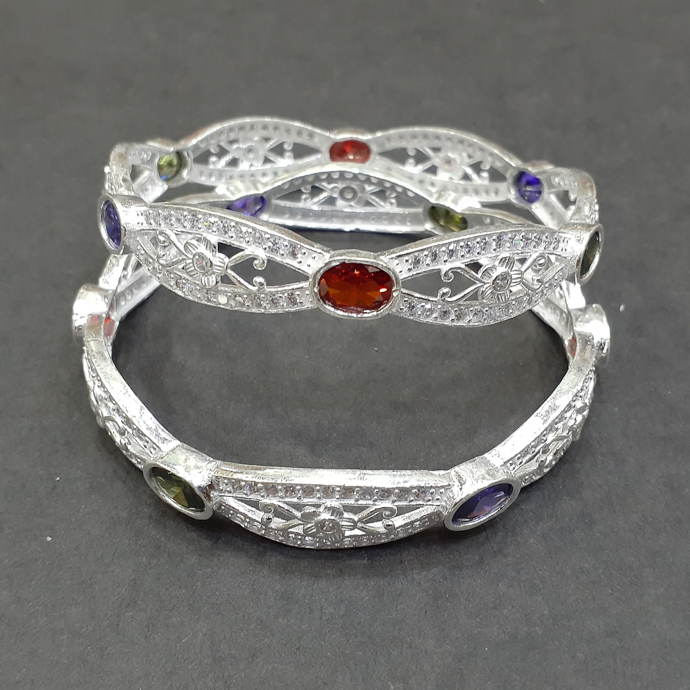 Beautiful 925 silver simple bangles