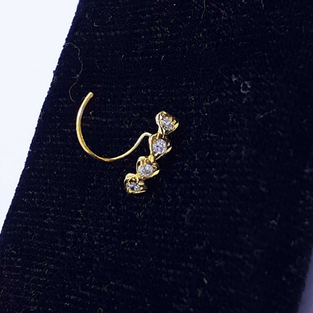Gold Half Round Fancy Sania Nosepin