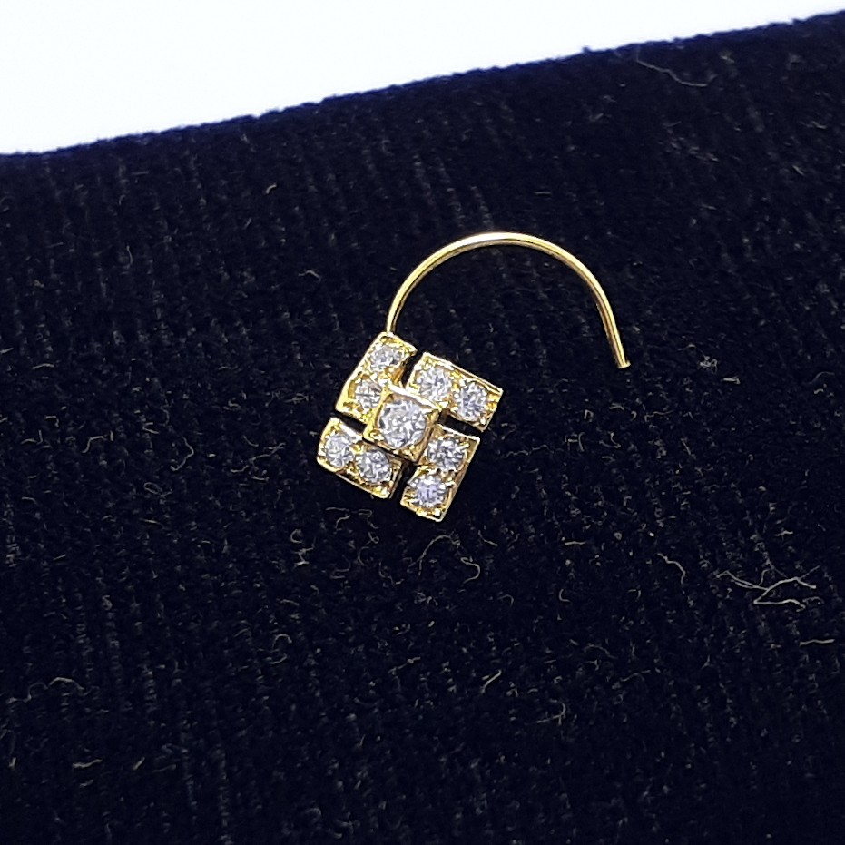 Gold Mini Swastika Nosepin